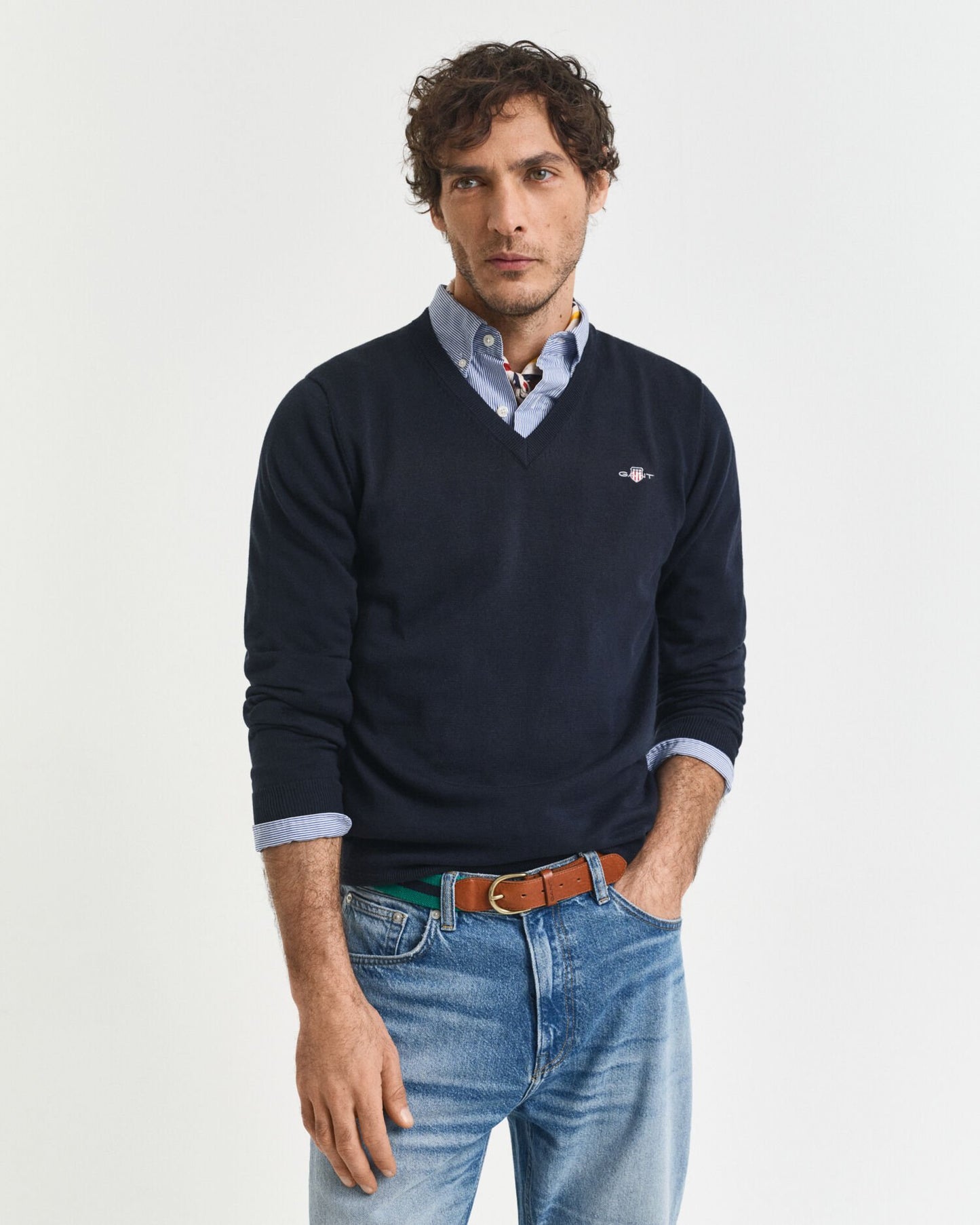 Classic Cotton V-Neck Sweater