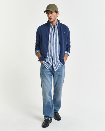 Casual Cotton Zip Cardigan